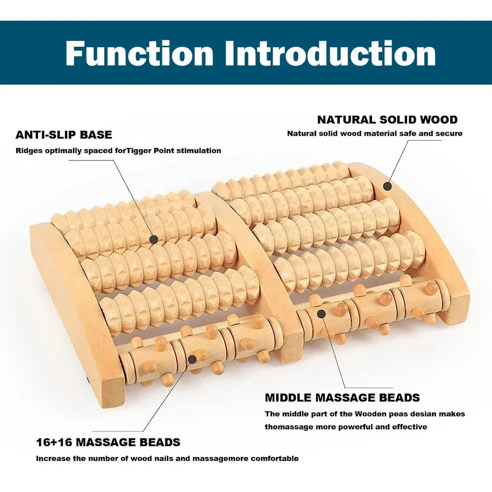 Wooden Foot Massage Roller
