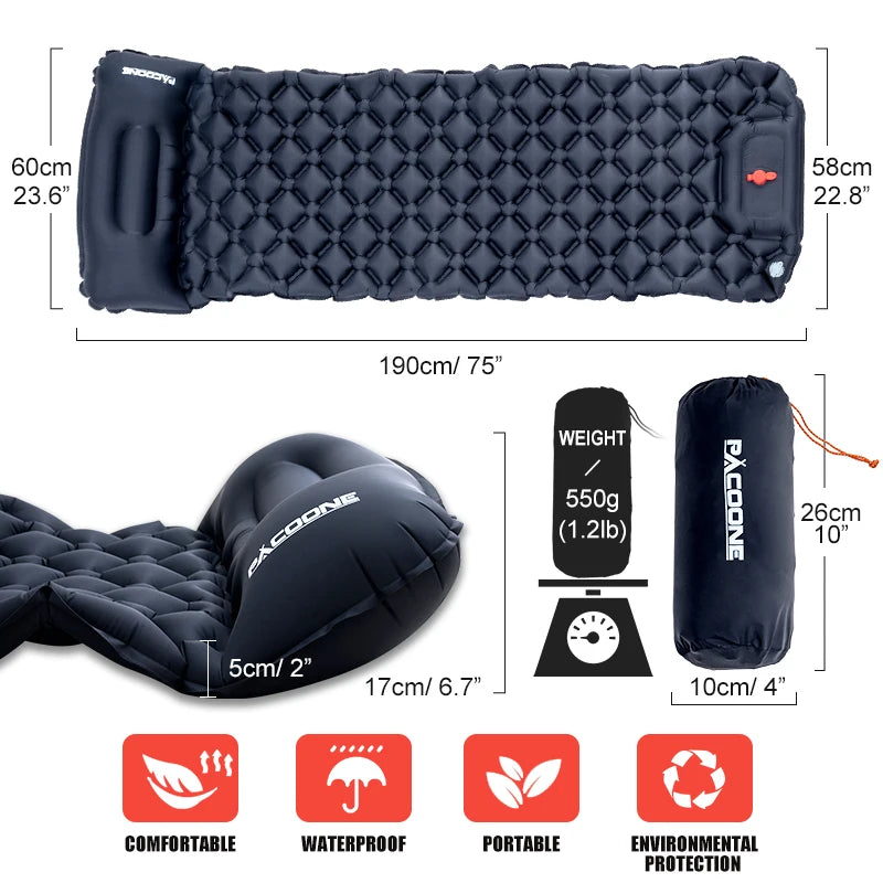 Outdoor-Camping-Isomatte mit Kissen